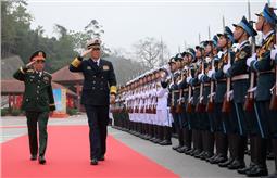 Đại tướng Phan Văn Giang chủ trì lễ đón chính thức Thượng tướng Đổng Quân